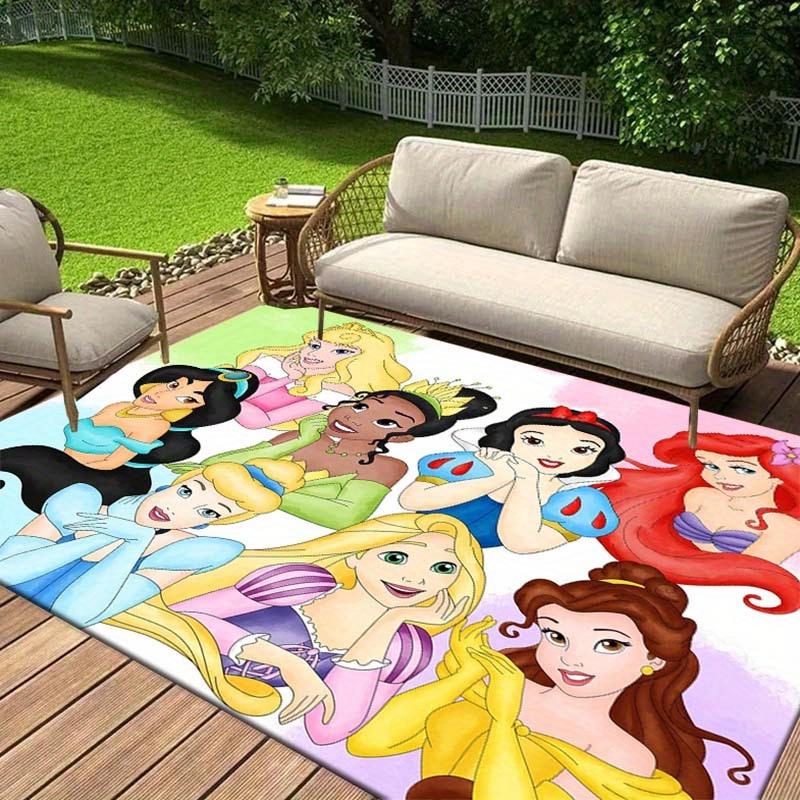 

1pc Disney Princess Pattern Area Rug Soft Flannel Floor Mat for Living Room, Bedroom, Kitchen, Sofa Coffee Table Floor Mat, Machine Washable 60cm by 90cm