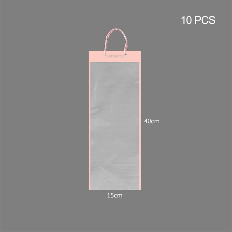 10 Stück Blumen-Verpackungsbeutel, transparente Blumenstrauß-Geschenktüte, Floristen-Dekoration