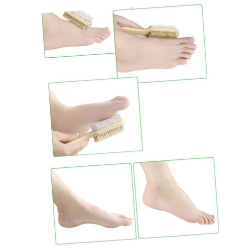 OSOLADY Foot Callus Brush with Double-Sided Pumice Pad and Bristles