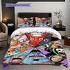 Anime Faces Quilt Set Vibrant Fans Bedding 1 Duvet Cover 2 Pillowcase Without Core Christmas Birthday Gift Bedding Set