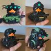 Trendy Military Desktop Decor Tactical Night Vision Duck Figurine, Cool Statue, Desk for Gamers Gear Model Collectors, 4 Colors Available, Car