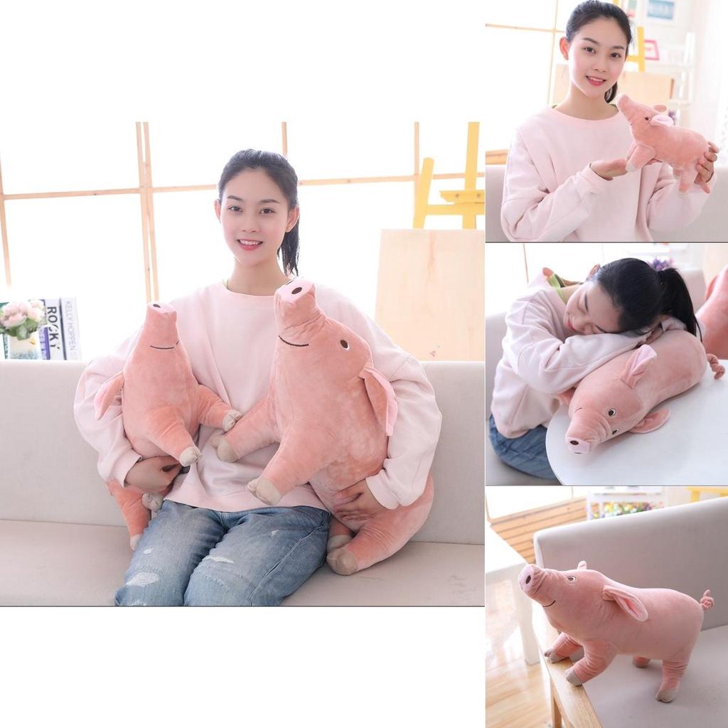 Cute Pink Pig Plush Toy Soft Animal Sleeping Pillow 25/40/60cm Comfortable Size