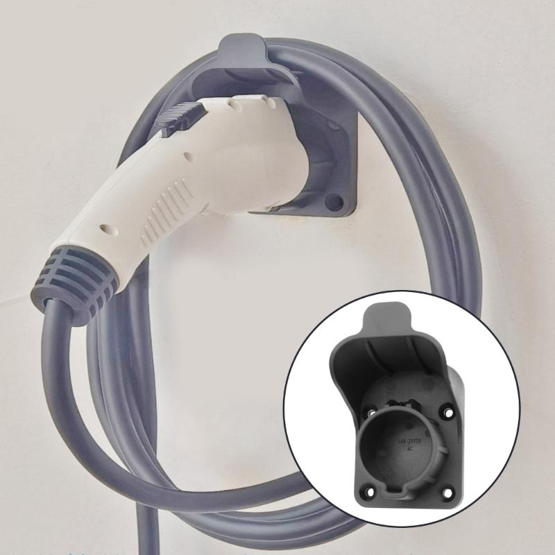 Electric Vehicle Charging Cable Hangers EV Charging Wall Mount Holder for J1772 Charging Cable Organizers Enduring