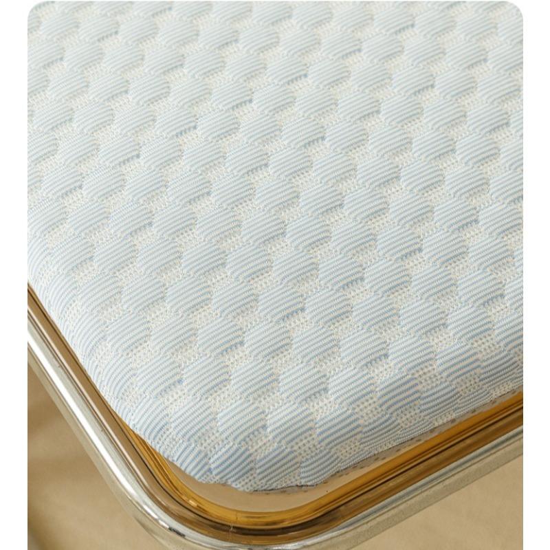 

Summer Ice Silk Memory Foam Seat Cushion Breathable Cooling Pad for Office Chair Student Chair Thickened Butt Pad 40x40cm синій