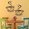 Mural Decals Kitchen Restaurant Cafe Tea Wall Stickers Art Coffee Cup Stickers Wall Decoration Background Wall Stickers.