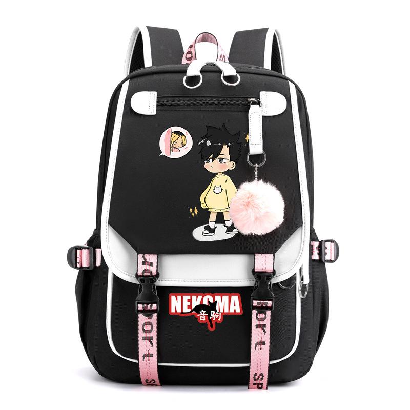 Anime volleyball teenager peripheral printing middle school student schoolbag outdoor large-capacity backpack
