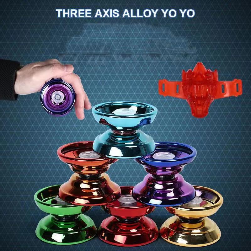 Yo-Yo 1PCS High-end Professional Alloy Material Children's Hand Pull Line Toy Easy To Use