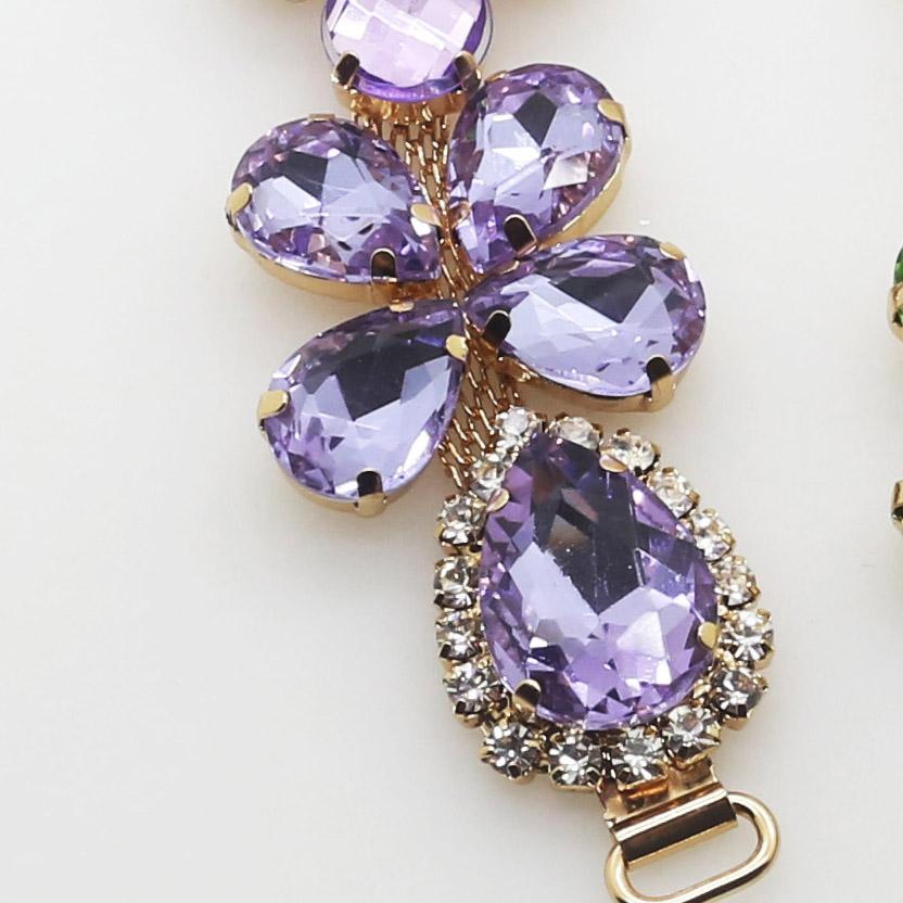 2018 New Charm 105MM Acrylic Chain DIY Garment sewing accessories Metal Crystal Rhinestone bikini Connectors buckle