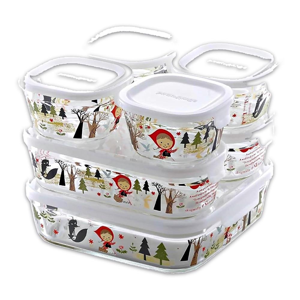 iwaki Pack & Range Square Glass Food Storage Containers Heat Resistant Microwave Safe PS-PRN-11W