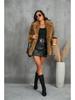 2024 European & American Women's Autumn/Winter Faux Fur Collar Coat