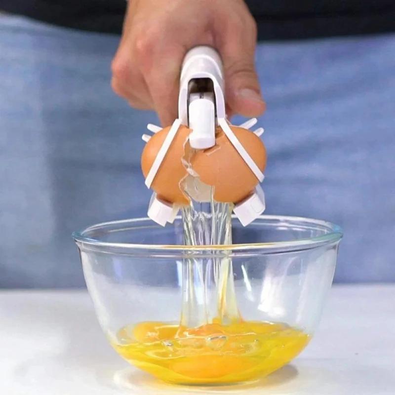 1Pc Egg Shell Cracker Separator Creativity Handheld Egg Opener Egg Breaker Kitchen Gadget Tool With Separation Eggs