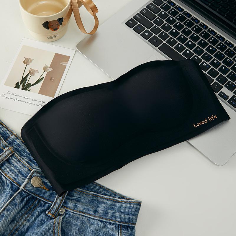 

Бюстгальтер без бретелек для женщин, нескользящий, с поддержкой сверху, без бликов, без следов, текстовый бюстгальтер с красивой спинкой XL