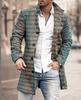 Men's Woolen Mid-Length Digital Print Coat - Autumn/Winter Collection