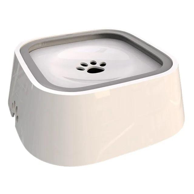 1.5L Pet Dog Bowls Floating Not Wetting Mouth Cat Bowl No Spill Drinking Water Feeder Plastic Portable Dog Bowl