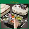 Insulated Stainless Steel Compartment 304 Lunch Box Office Worker Students Sealed Portable Bento Microwae Heating Food Container
