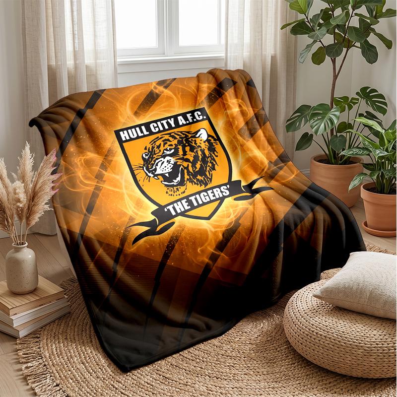 Coperta in Pile Flannel Hull FC Coperta Calda e Accogliente per Divano Letto Viaggio Uso in Tutte le Stagioni
