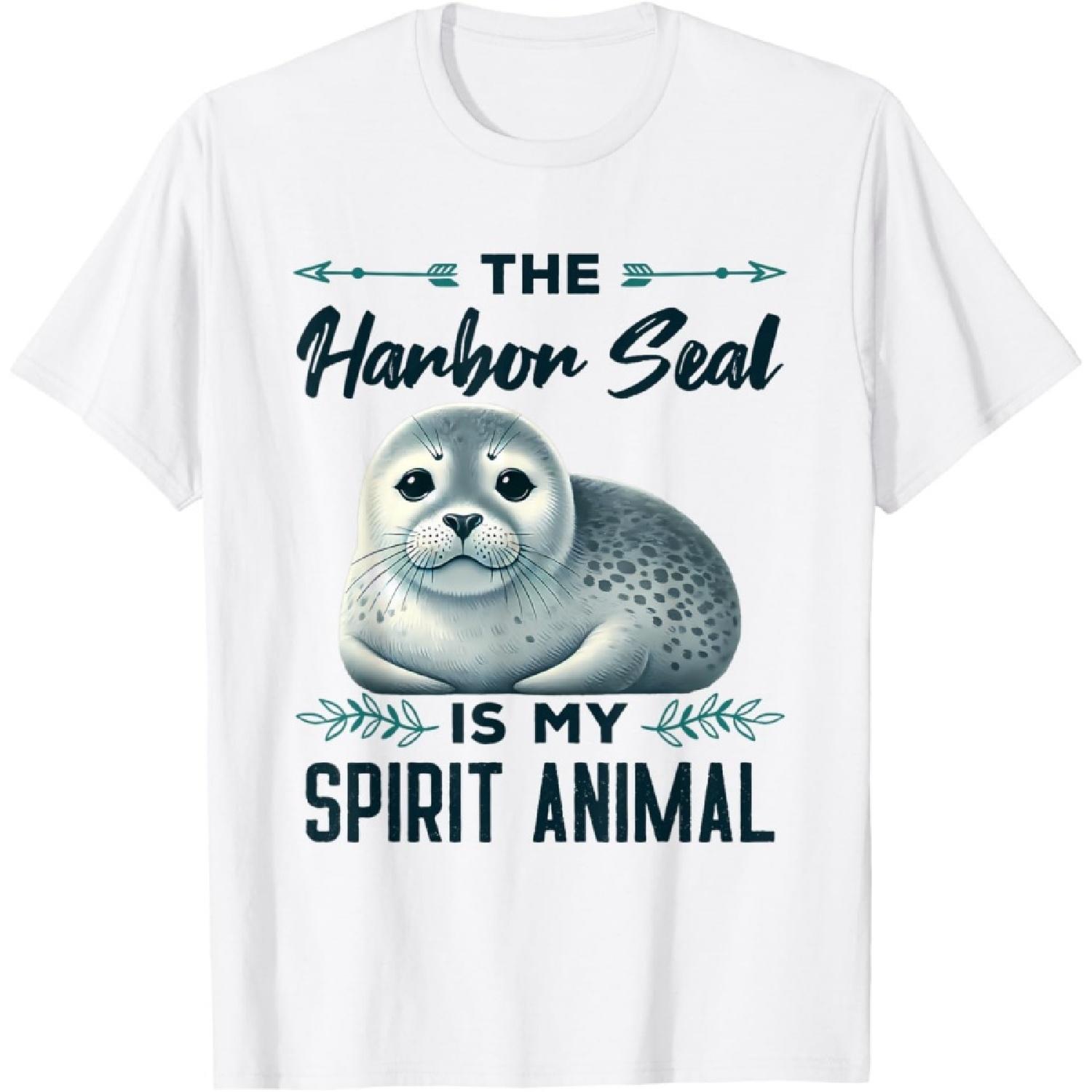 Harbor Seal Is My Spirit Animal Men Women Kids T-Shirt S