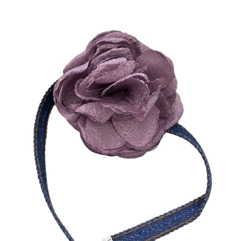 

Готическая Ткань Большой Подвеска-Роза Чокер Синий Веревочный Ожерелье для Женщин Элегантное Плетение Узловой Бантик Регулируемая Цепь Украшения фиолетовый