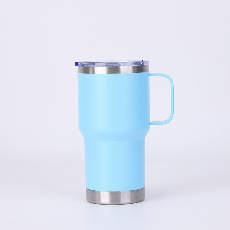 20oz/30oz Stainless Steel Car Thermos Bottle Tumbler with Handle Lid Insulated Travel Coffee Mug Double Wall Keep Drink Hot/Cold