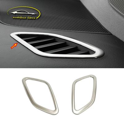Adesivo de acabamento para moldura de saída de ar condicionado, esquerda e direita, para Nissan Murano 2015-2018, acessório de carro em aço inoxidável