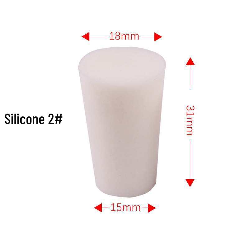 Round Silicone Stopper for Test Tubes and Erlenmeyer Flasks - Piercable and Dense