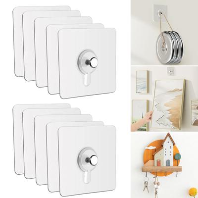Adhesive Frame Titler Hooks Drill-free Installation Wall Hook Photo Frame Hanger Works On Walls Tiles Glass for Paintings Posters Photos
