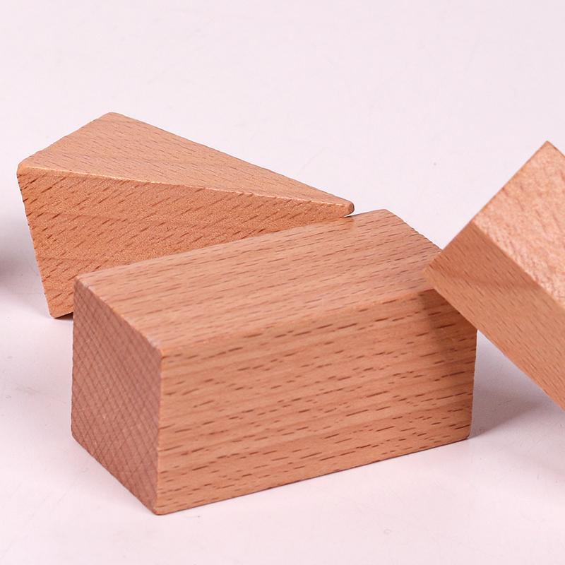 Montessori Mystery Bag Wood Sensory Toys Objects Geometric Shapes Natural Wood Color Solid Wood 3 Years Old