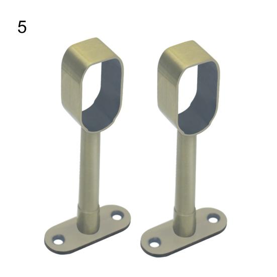 2 st Legering Garderobstång Takmonterat Fäste Klädstång Hållare Spak Fläns