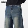 MARK FAIRWHALE Men's Summer Loose Fit Straight Leg Jeans