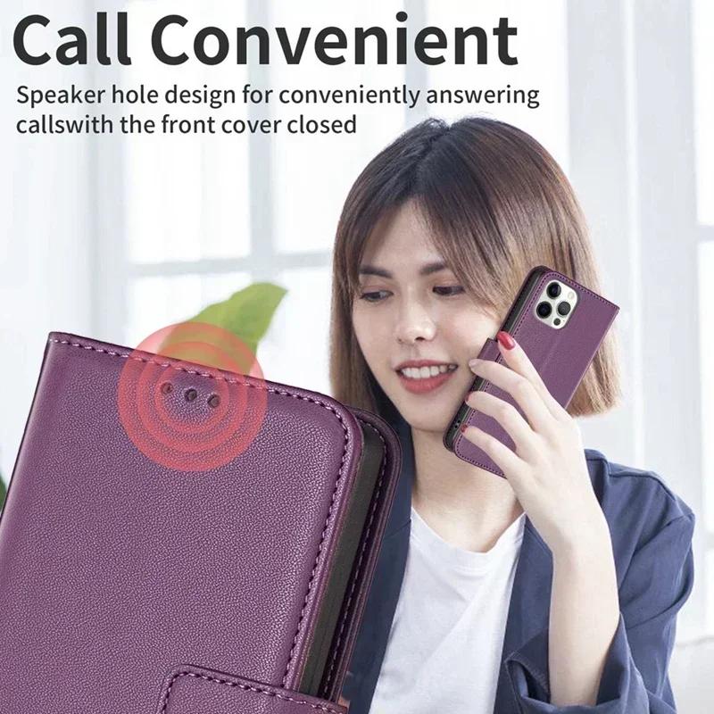 For Realme GT 6 Case Realme GT6 5G Etui Solid Color Leather Wallet Phone Cover For Oppo Realme GT 6T RMX3853 Magnetic Case Capa