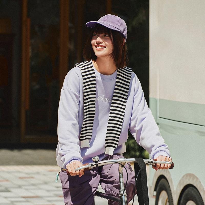 Anta Fleece Casual Streetwear Campus Fashion Comfortable Loose Pullover Thick Warm Sweatshirt Unisex Sweatshirt 972618704N-7