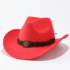 European and American men and women couple hats woolen western cowboy top hat trendy new minority woolen hat