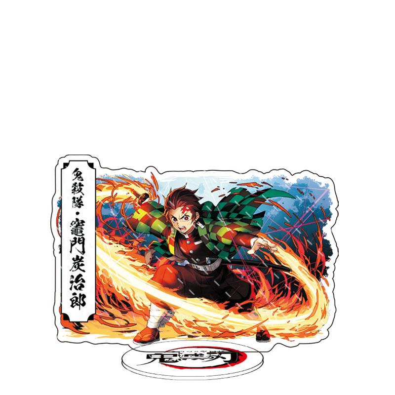 Double Sided New Demon Slayer Acrylic Stand Figures Tanjiro Nezuko Shinobu Giyu Anime Merchandise Collectible Display Decor