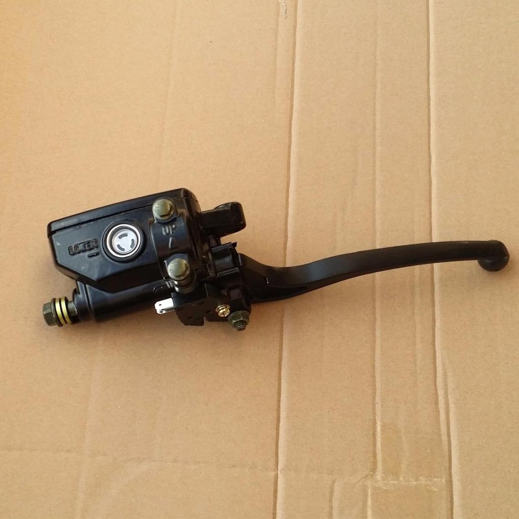 7/8" 22mm Front Right Brake Master Cylinder for Honda Kawasaki Suzuki CB400 CB Custom (Black)