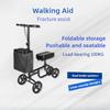 Foldable Assistive Walking Cart Elderly Four Wheel Knee Scooter Elderly Ankle Injuries Mobility Scooter