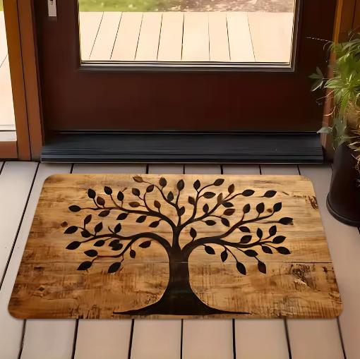 The Tree of Life Door Mat Anti Slip Floor Mat Is Suitable for Living Rooms Bedrooms Kitchens Home Decoration and Decor Door Mats