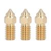 3PCS 3D Printer Extruder Nozzle M6 Brass High Speed Print  Extruder Nozzle for Ender 3 V3 SE