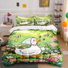 Cartoon Duck Floral Set Summer Multiple Sizes Kid'S And Adults' Bedroom Exquisite 3Pc Bedding Set, Gift