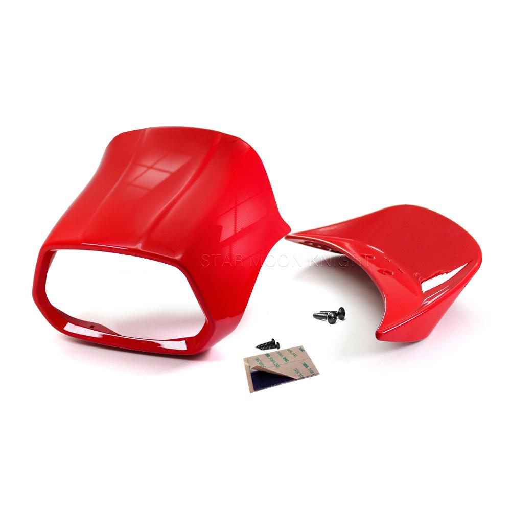 Front Lamp Ring Headlight Visor Cover For Vespa Sprint 50 125 150 Sprint 150 Scooter Head Fairing Rear Spoiler Tail Section Cowl