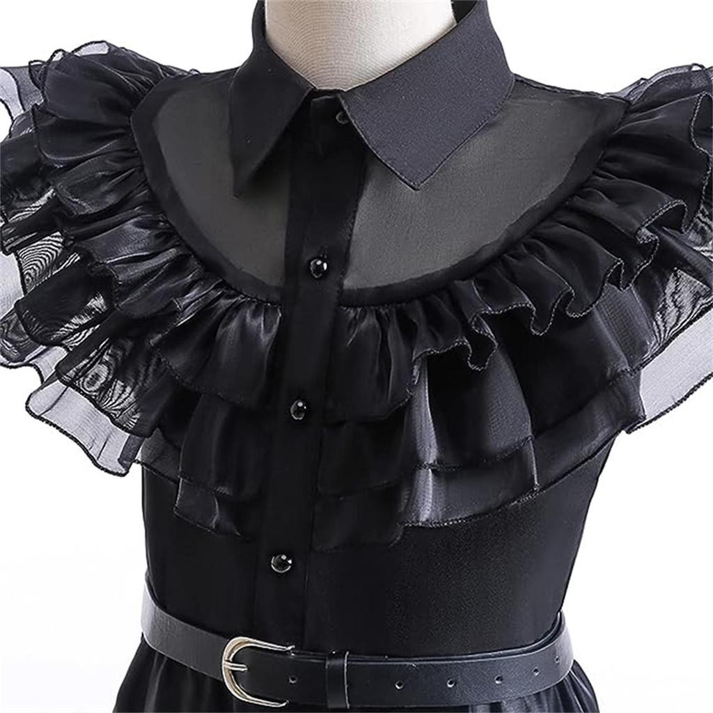 Bambini Mercoledì Vestito Halloween Costumi Vestito Cosplay Festa Costume