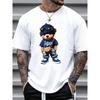 Luxury Little Bear Print Print Tshirt Summer Casual O-Neck Short Sleeve Clothes Harajuku Unisex Cotton Tee Streetwear Tops