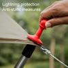 4Pcs Tarp Pole Tip Cover Lightnings Protections Cap Camping Hiking Canopy Awning Tent Shelter Support Pole Tip Insulation Protector Accessories
