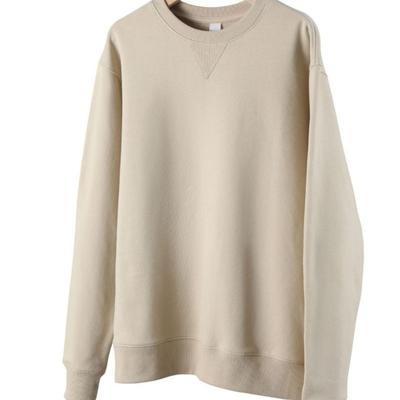 Herrenbekleidung Verdicktes Rundhals-Sweatshirt Frottee-Pullover Langarm Lässiges Oberteil Kapuzenpullover