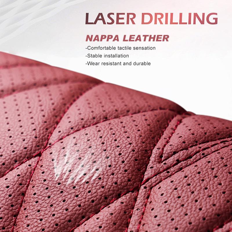 Breathable Nappa Leather Car Seat Cover Universal Comfortable Front Seat Cushion Durable Four Seasons Seat Covers Accessories