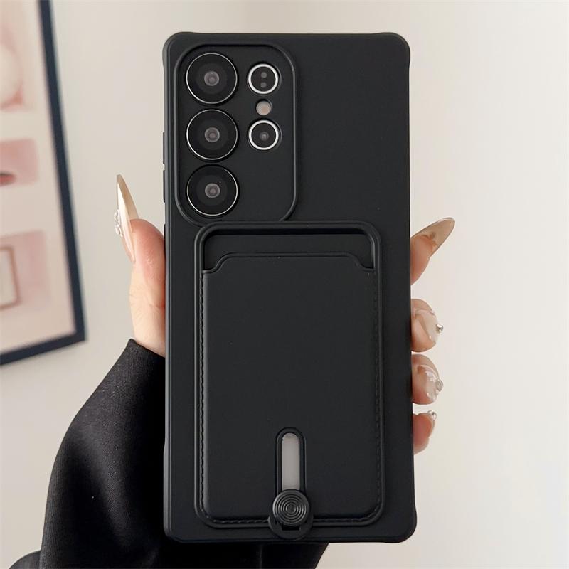 Miękkie silikonowe etui do Samsung S25 S24 S23 S22 S21 Ultra Plus FE Etui portfel z miejscem na karty do Samsung A56 A55 A72 A36 A53 A35 A54