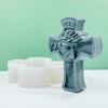 Kreuz Silikonform DIY Jungfrau Kerzenformen Aromatherapie Gussform Handgemachte Seife Harz Gipsform Heimdekorationen