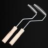 Fiberglass Roller Tools Kit Fiberglass Resin Non Slip Handle Wood Fiberglass Resin Laminating Roller Set for Boat Repair Mold