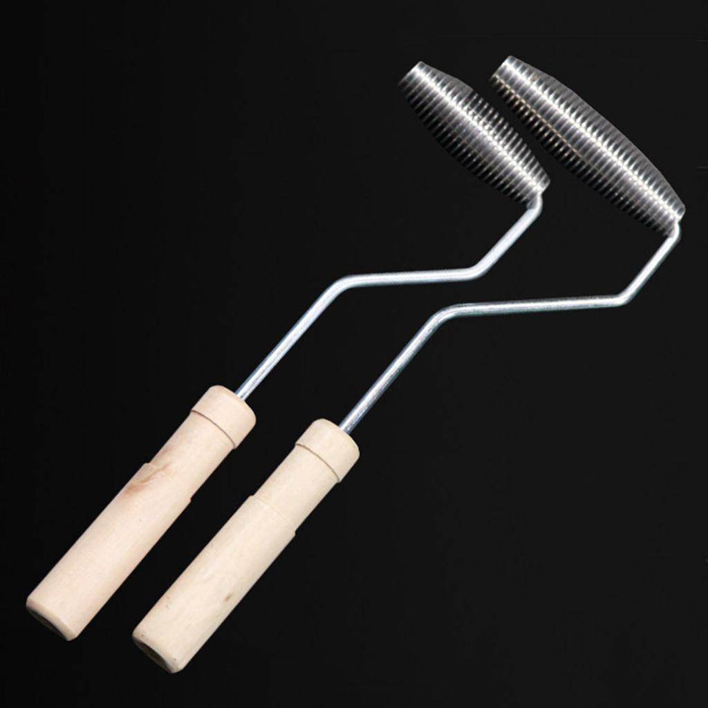 Fiberglass Roller Tools Kit Fiberglass Resin Non Slip Handle Wood Fiberglass Resin Laminating Roller Set for Boat Repair Mold