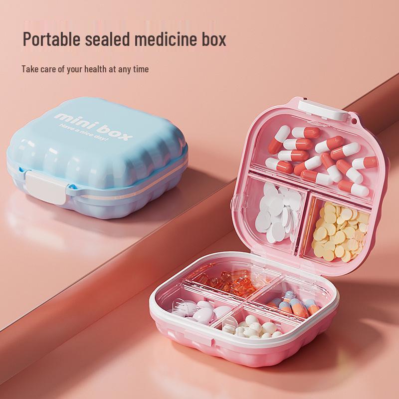 Portable Weekly Pill Dispenser with Daily 3-Dose Reminder