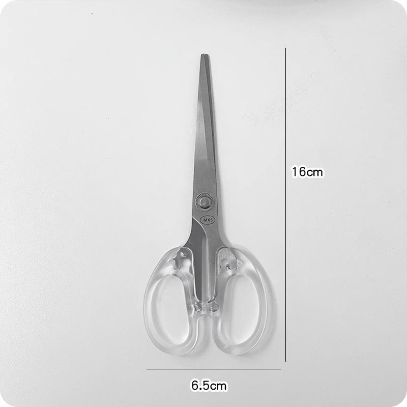 Transparent Minimalist Stainless Steel DIY Scissors for Students and Art Projects